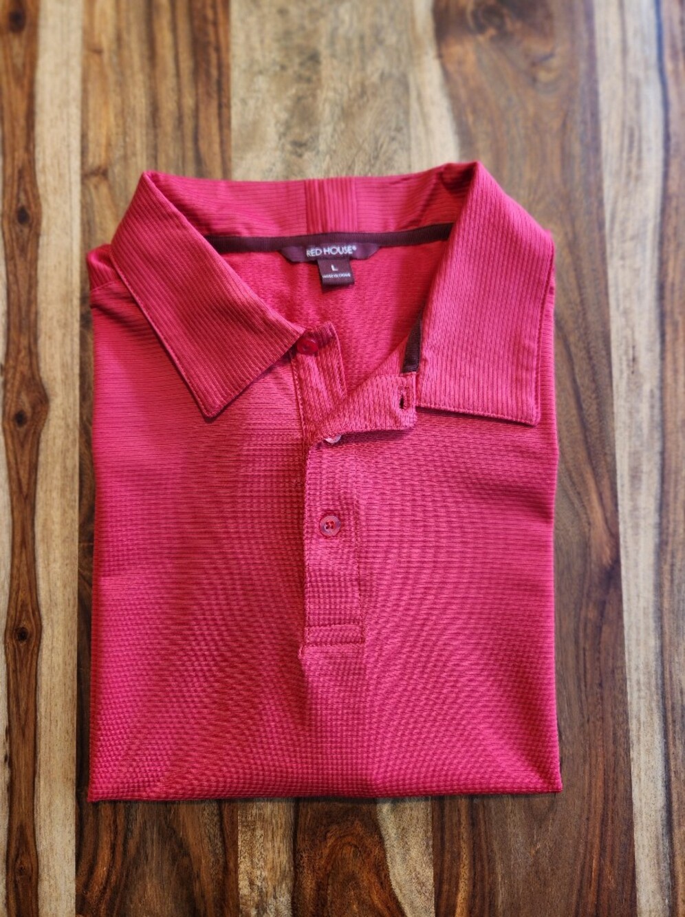 Red House Men's Vibrant Red Polo Shirt NWOT